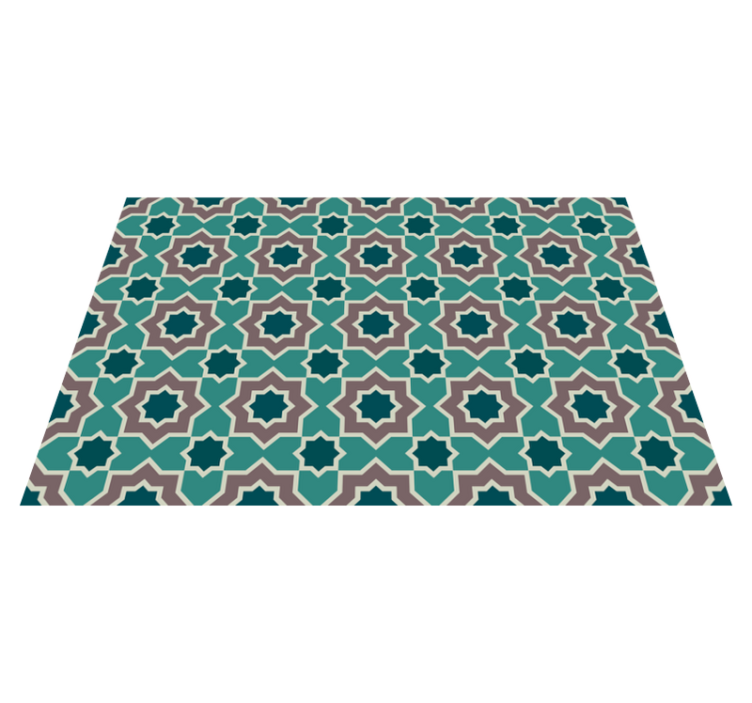 Alfombra vinílica mosaico motivo estrellado - TenVinilo