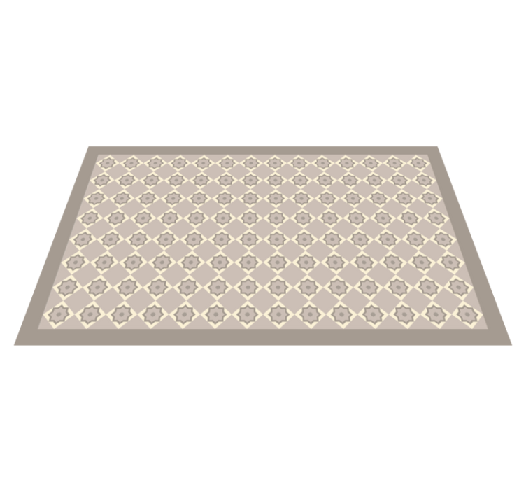 Alfombras de vinilo azulejos de cemento beige - TenVinilo