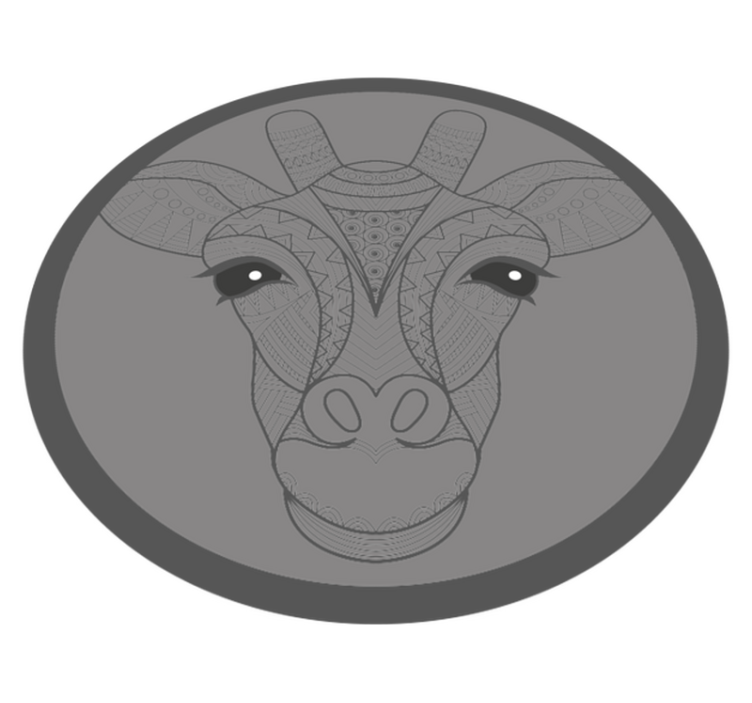 Alfombra vinílica bebé Jirafa gris - TenVinilo