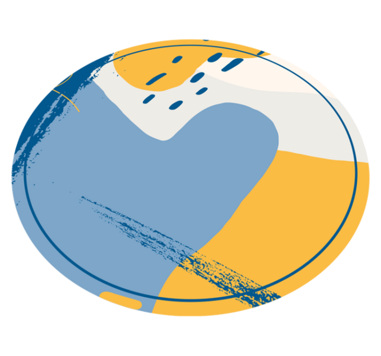 Alfombra vinílica imitación piedra arte circular - TenVinilo