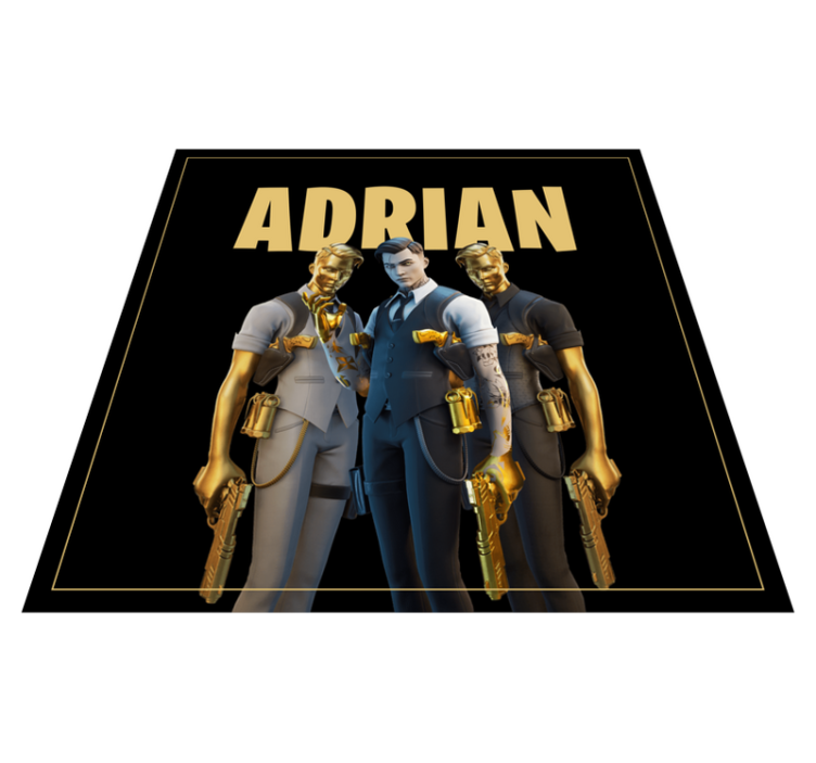 Alfombra vinílica dormitorio Videojuego hombre de oro - TenVinilo