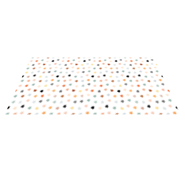 Alfombra vinílica de estrellas patrón de estrellas coloridas - TenVinilo