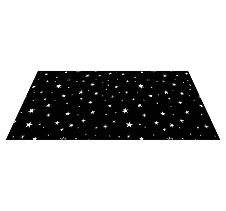 Alfombra de vinilo geométrica Patrones de estrellas en blanco y n - TenVinilo