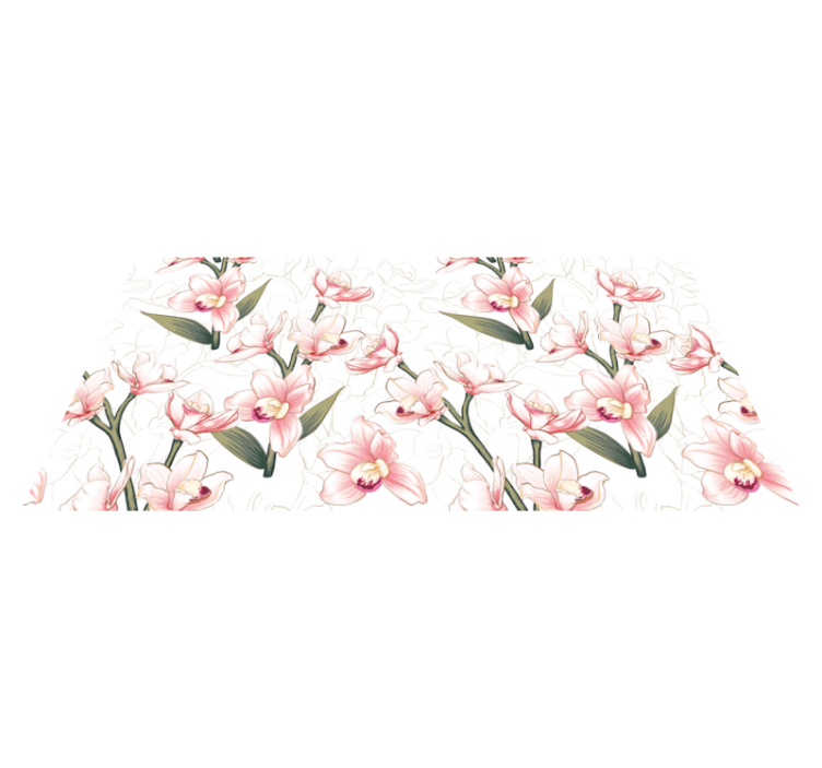 Alfombra vinílica flores delicado patrón floral - TenVinilo