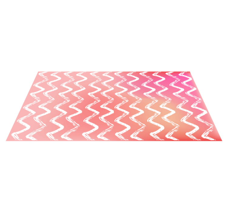 Alfombra vinílica dormitorio Patrones en zigzag de color degradad - TenVinilo