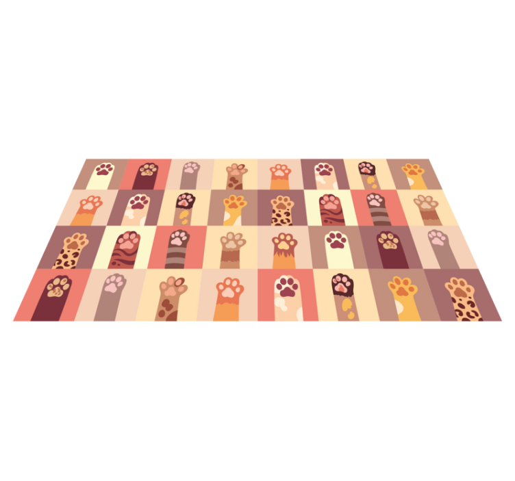 Aflombra vinílica animales Dibujos animados de patas de gato - TenVinilo