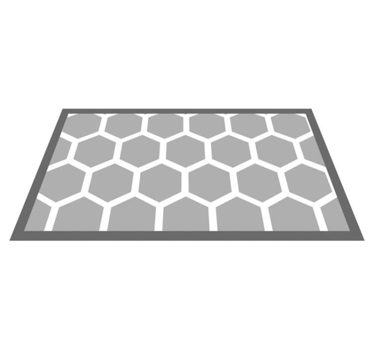 Alfombra vinílica geométrica configuración hexagonal - TenVinilo