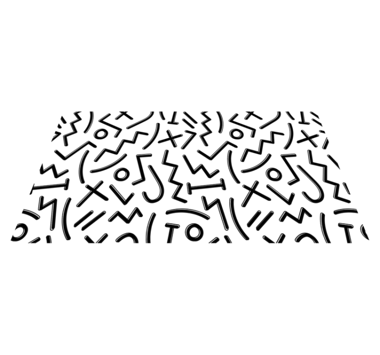 Alfombra vinílica juvenil blanco y negro - TenVinilo