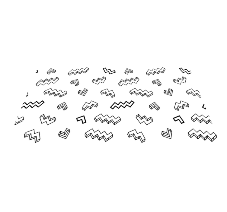 Alfombra vinílica infantil patrones angulares audaces - TenVinilo