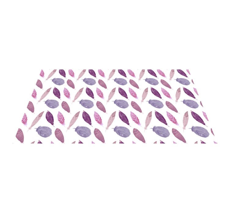 Aflombra vinílica animales Plumas moradas acuarela - TenVinilo