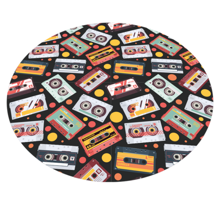 Alfombra vinílica vintage estilo cassette - TenVinilo