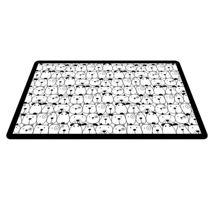 Alfombra vinílica animales adorables rostros de criaturas - TenVinilo