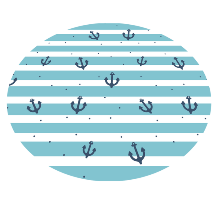 Alfombra vinílica baño rayas marítimas azules - TenVinilo