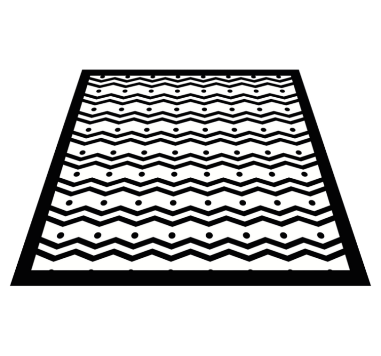 Alfombra vinílica rayas concepto zigzag - TenVinilo