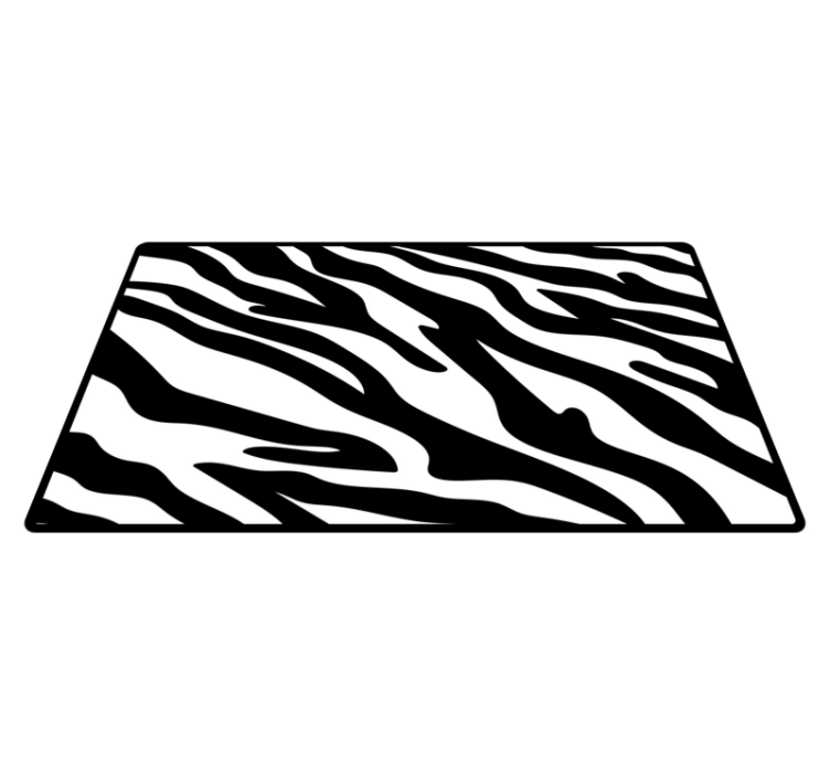 Alfombra vinílica animal print rayas en tono único - TenVinilo