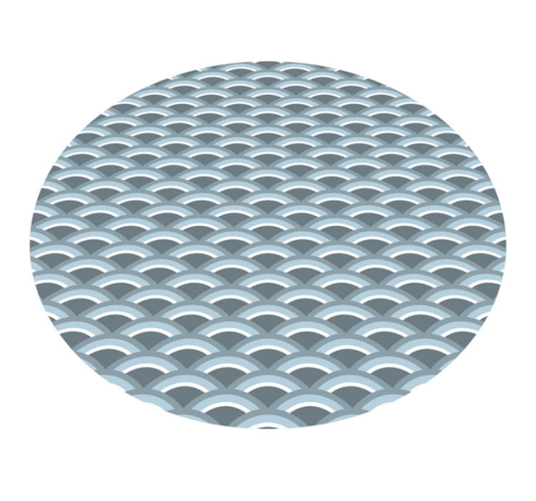 Alfombra vinilo redonda Patrón de piel de serpiente azul - TenVinilo