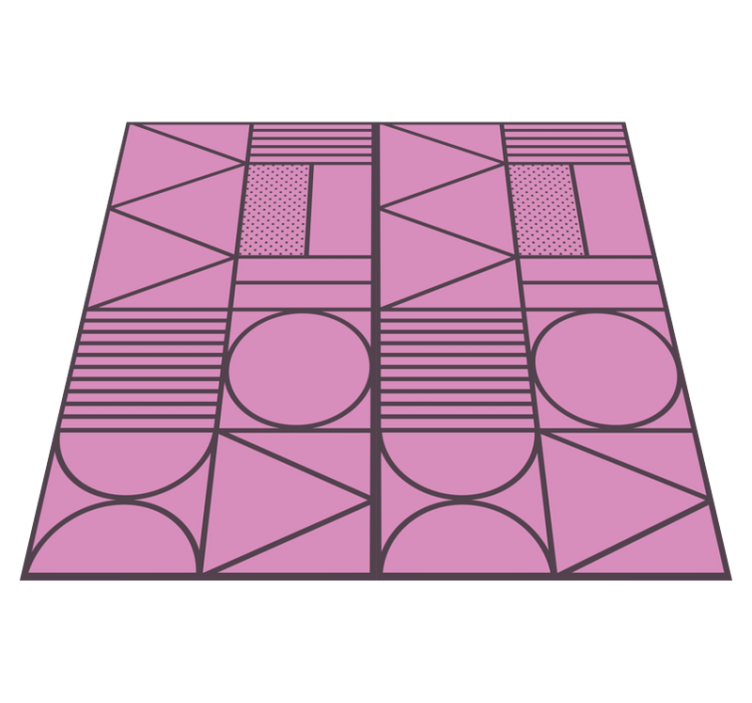 Alfombra vinilo cuadrada Bloque de color rosa y gris - TenVinilo