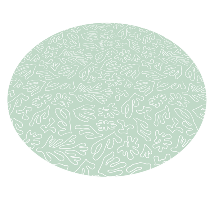 Alfombra vinilo redonda Verde piensa en algas - TenVinilo