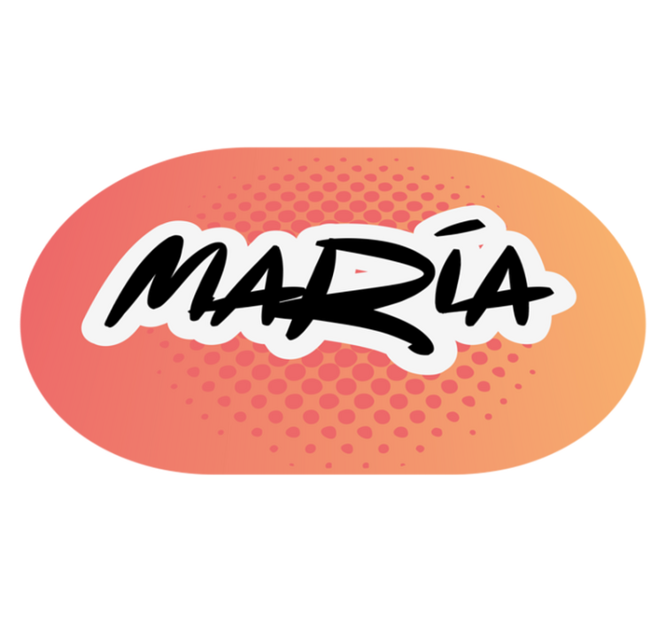 Alfombra vinílica personalizable diseño de nombre - TenVinilo