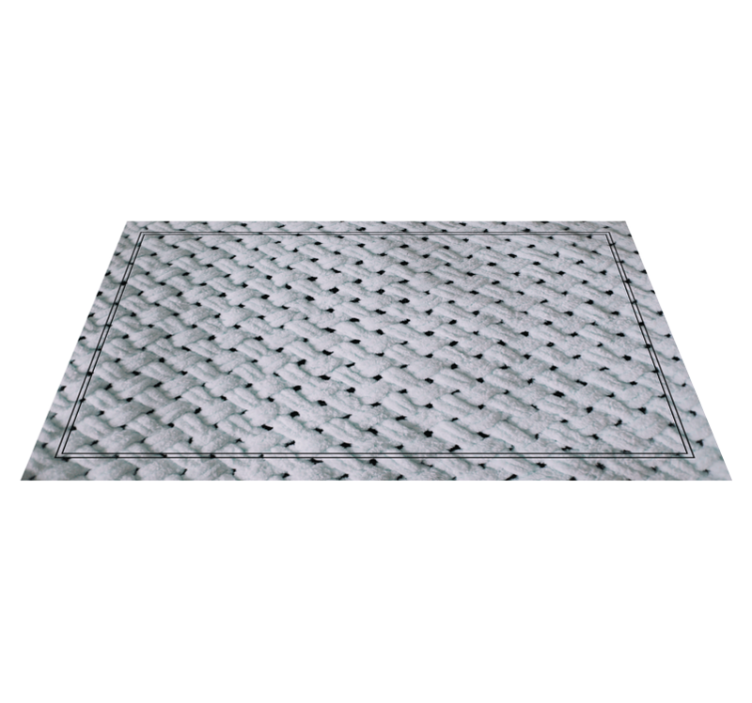 Alfombra vinílica imitación patrón de tejido elegante - TenVinilo