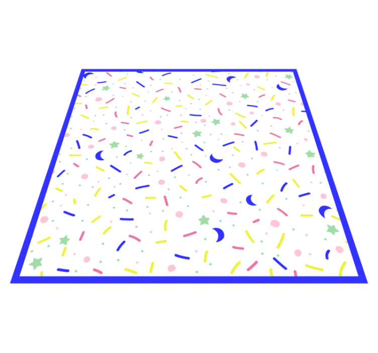 Alfombra vinílica nórdica Patrón de chispas de colores - TenVinilo