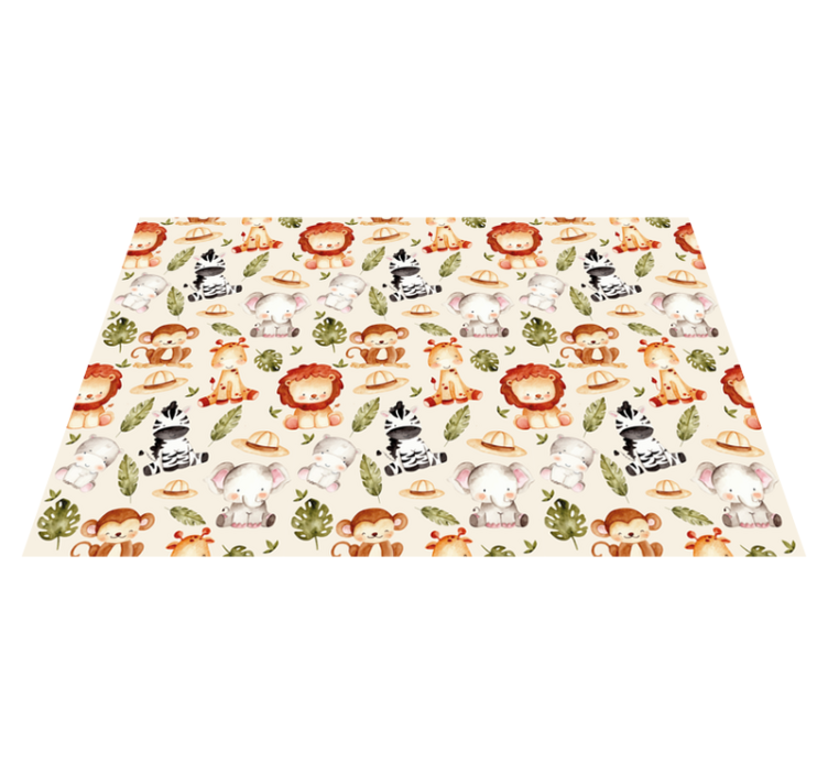 Alfombra vinílica infantil Safari beige - TenVinilo