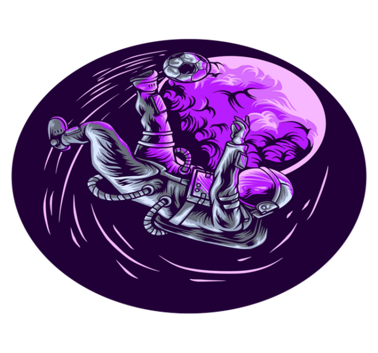 Alfombra vinílica de estrellas astronauta flotando - TenVinilo