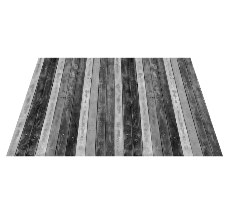 Alfombra vinílica textura madera Tablones de madera gris rústico - TenVinilo