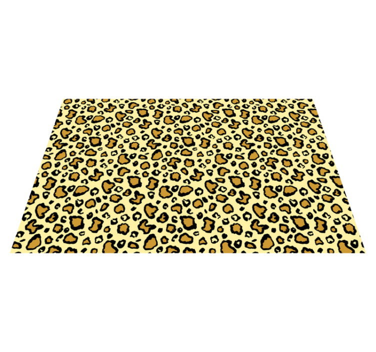 Alfombra vinílica animal print patrón leopardo divertido - TenVinilo