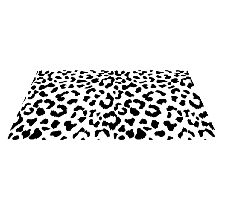 Alfombra vinílica animal print estampado de leopardo negro - TenVinilo