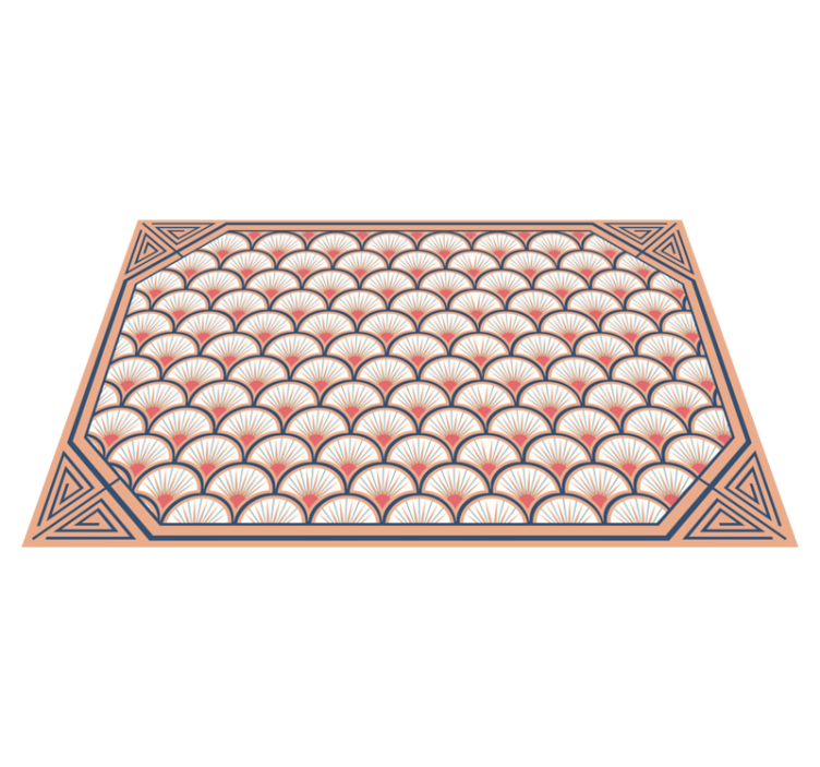 Alfombra vinílica hidráulica motivo de concha - TenVinilo