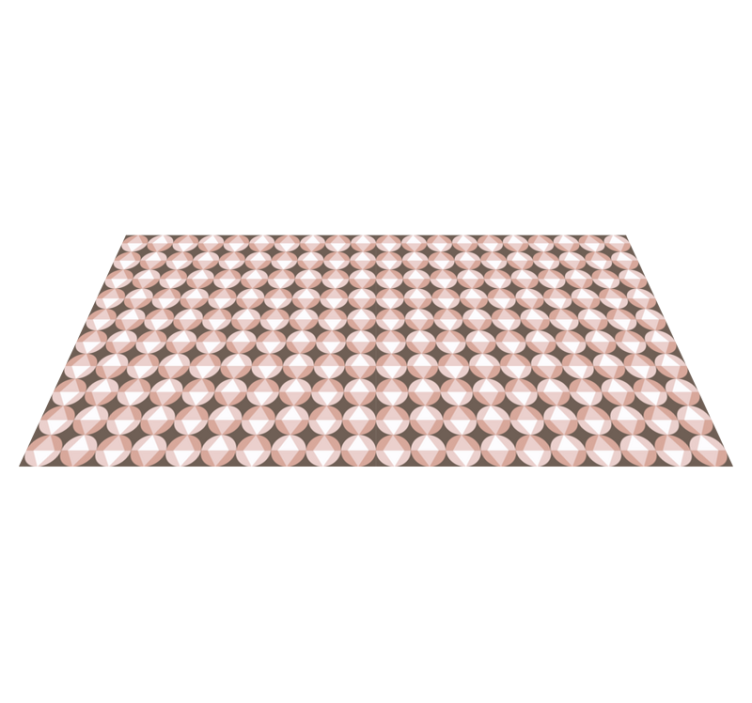 Alfombra vinílica baño motivo geométrico rosa - TenVinilo