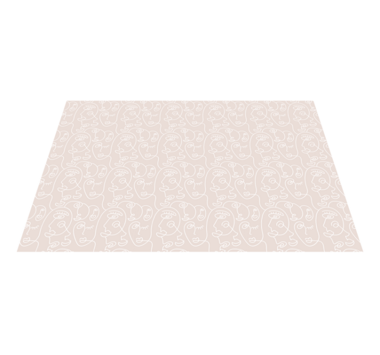 Alfombra vinílica moderna caras de líneas minimalistas - TenVinilo