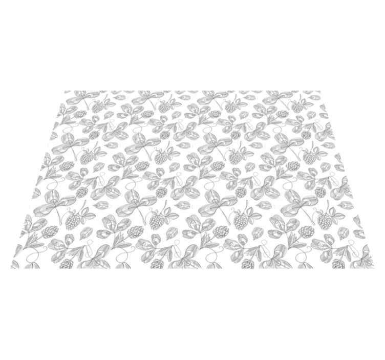 Alfombra vinílica flores lineal botánico - TenVinilo