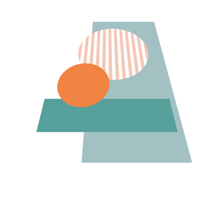 Alfombra vinílica moderna círculos geométricos soleados - TenVinilo