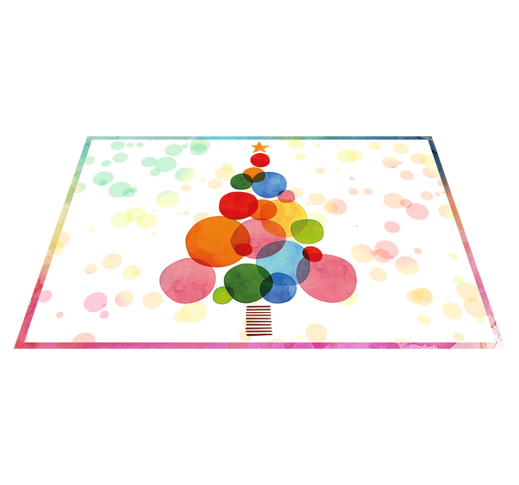 Alfombra vinilo navidad agua de color pino - TenVinilo