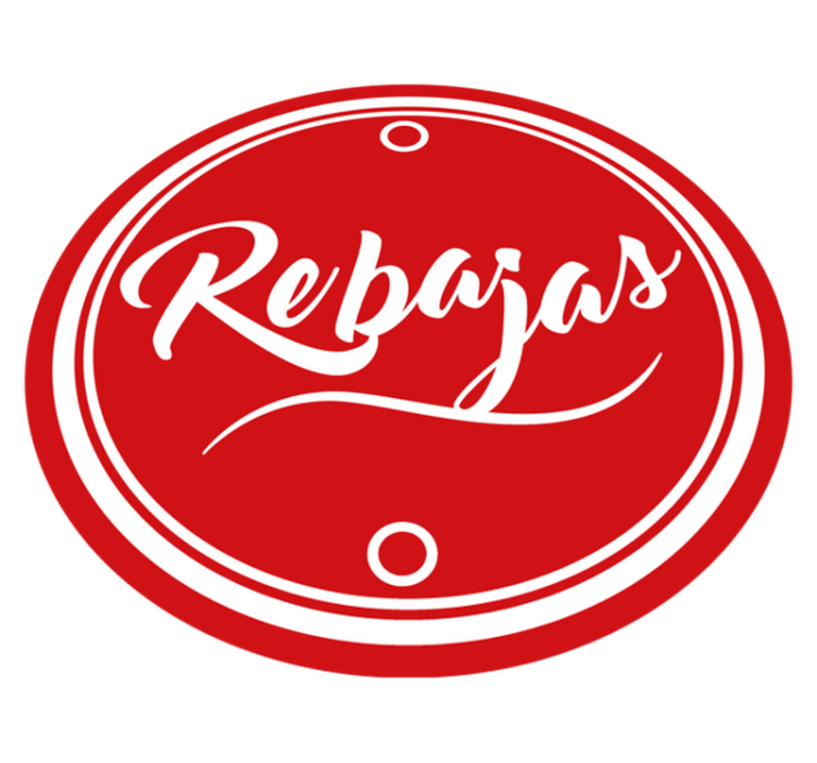 Alfombra de vinilo redonda ventas de texto de círculo rojo - TenVinilo