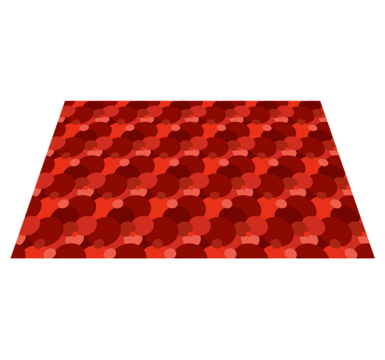 Alfombra vinílica roja patrón de círculos modernos - TenVinilo