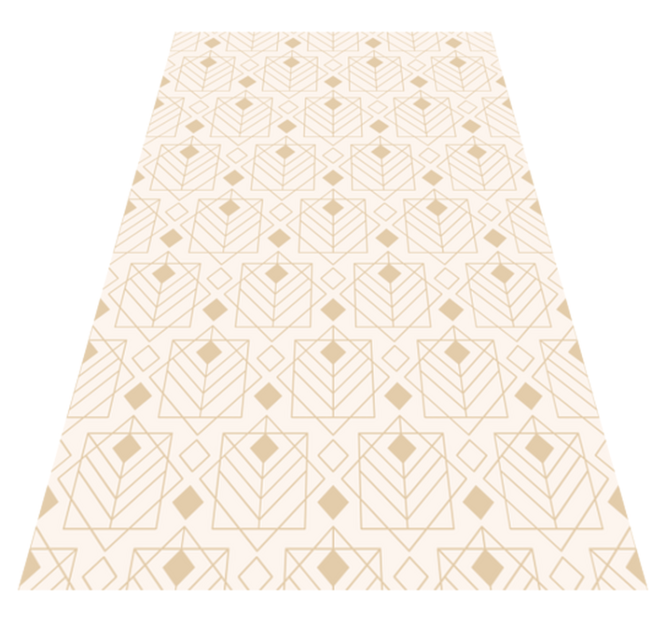 Alfombra vinílica beige patrón art déco - TenVinilo