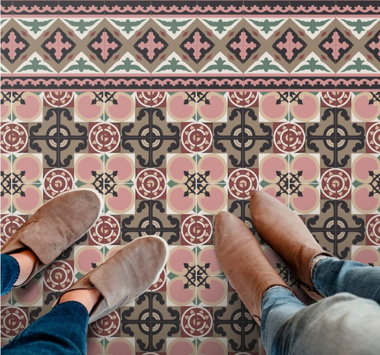 Alfombra vinílica hidráulica Azulejos de toledo - TenVinilo