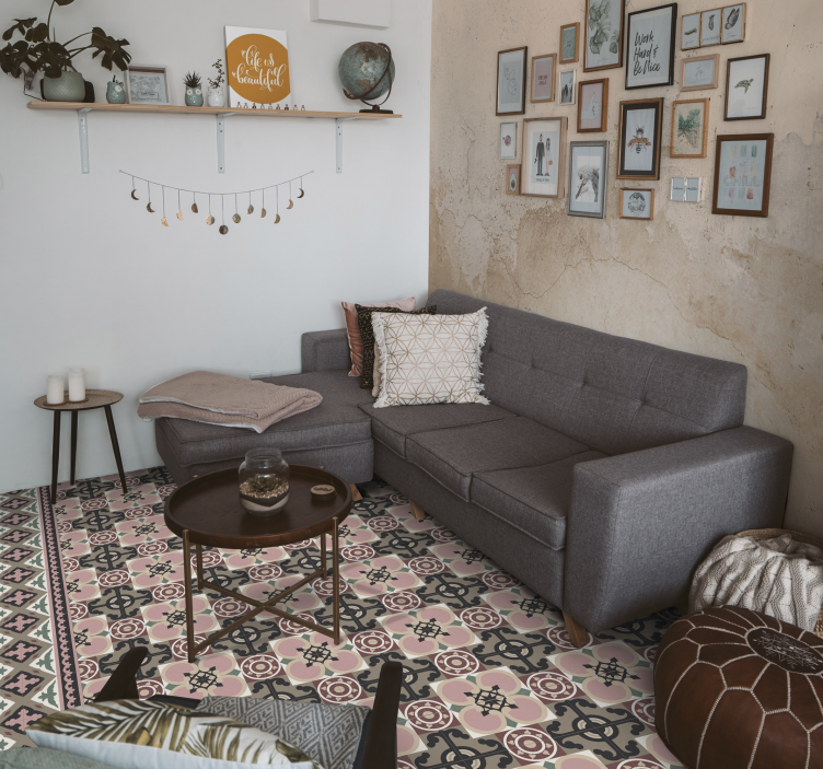 Alfombra vinílica hidráulica Azulejos de toledo - TenVinilo