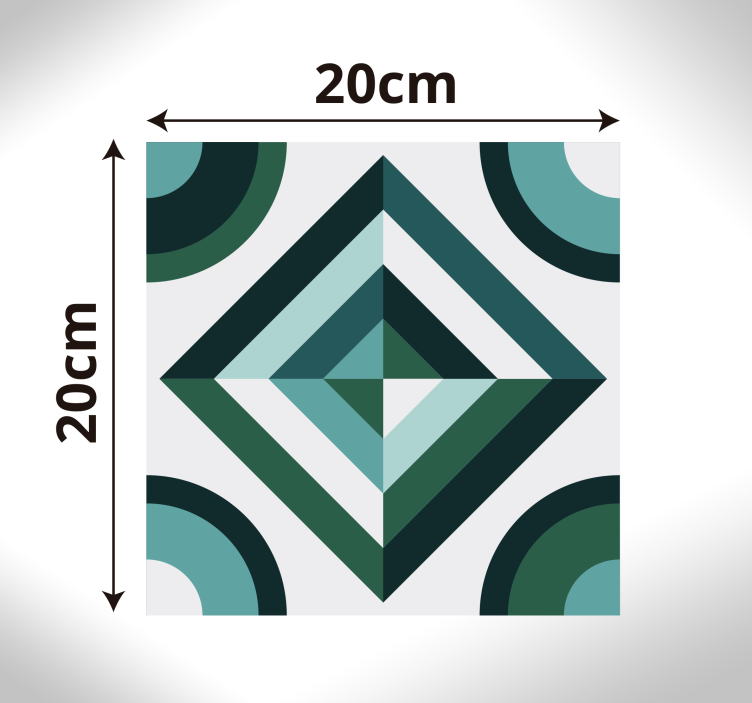 Alfombra vinílica mosaico figuras retro - TenVinilo