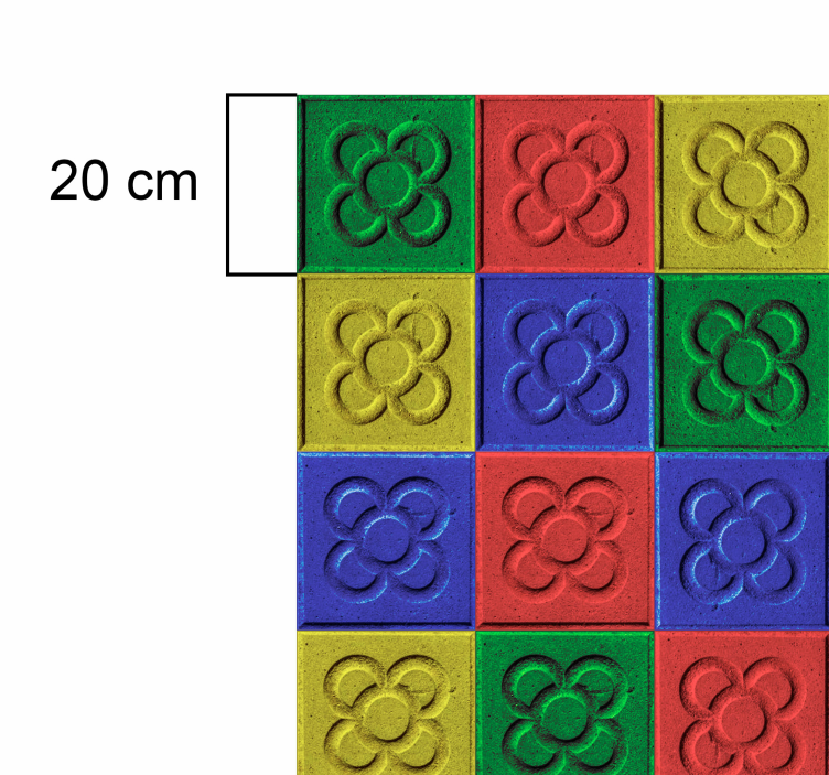 Alfombra vinilo salón azulejos de arte pop - TenVinilo