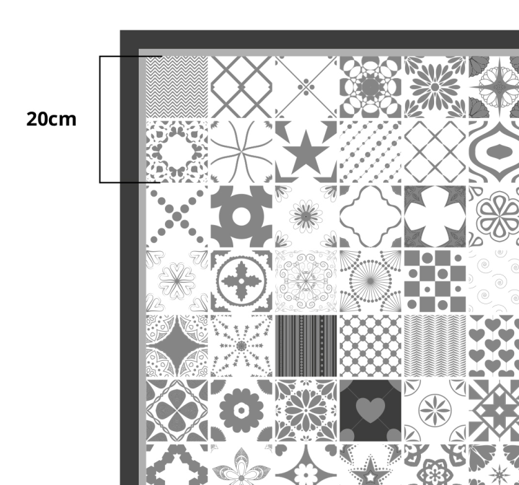 Alfombra vinílica hidráulica Trujillo gris - TenVinilo