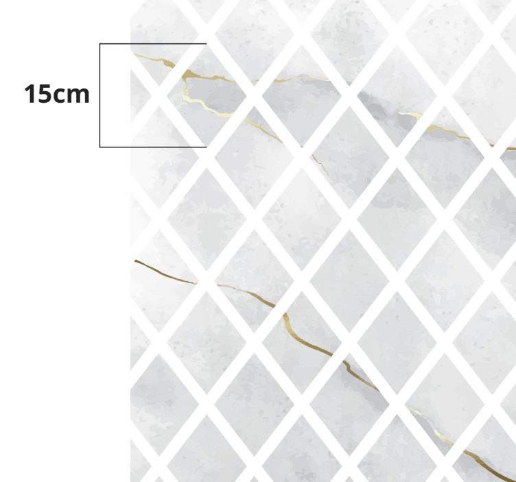 Alfombra hidráulica vinílica patrón diamantes - TenVinilo