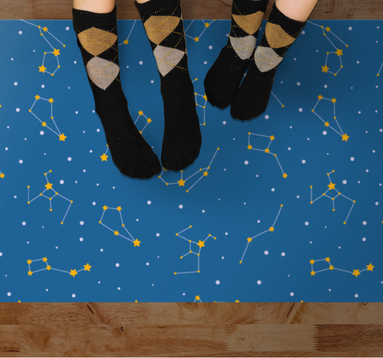 Alfombra vinílica de estrellas Constelaciones en el gráfico del c - TenVinilo