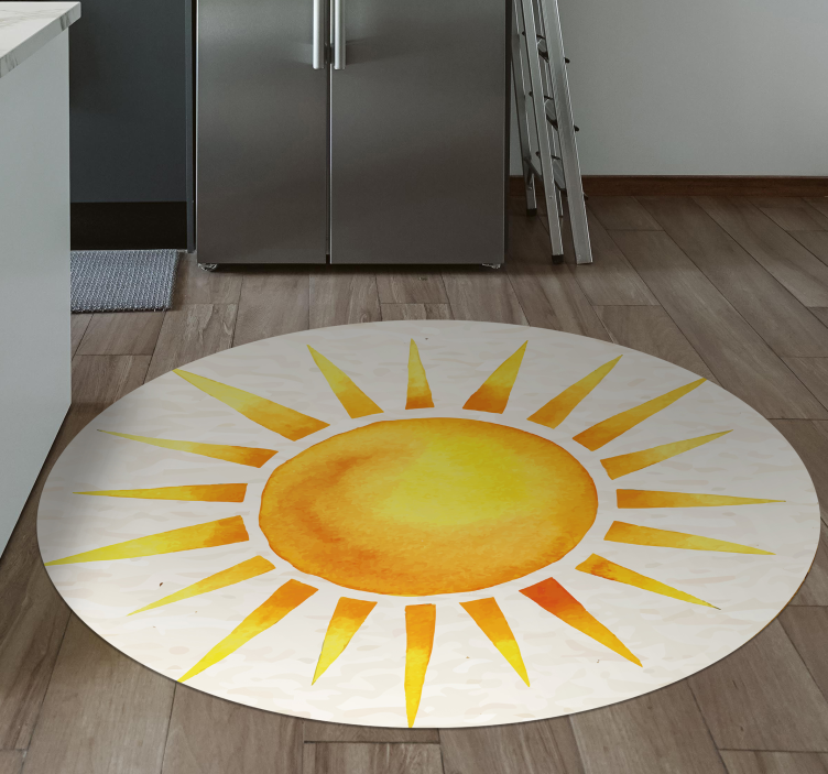 Alfombra vinílica nórdica Cocina nórdica sol caliente - TenVinilo