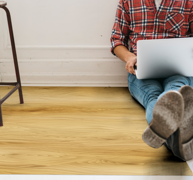 Alfombra vinilo oficina Textura de madera de color claro realista - TenVinilo