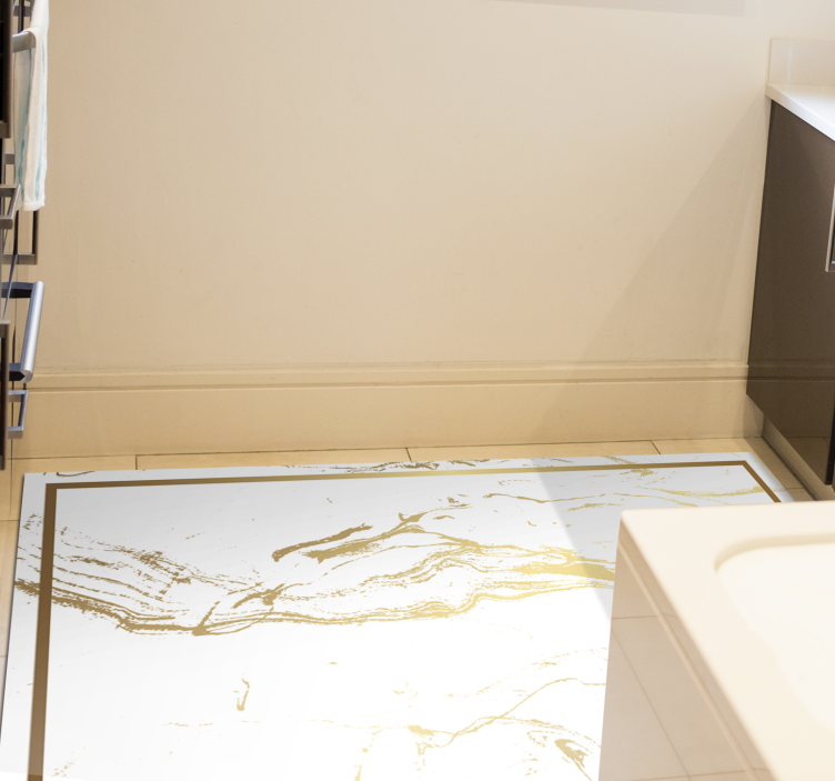 Alfombra vinílica textura efecto mármol blanco - TenVinilo