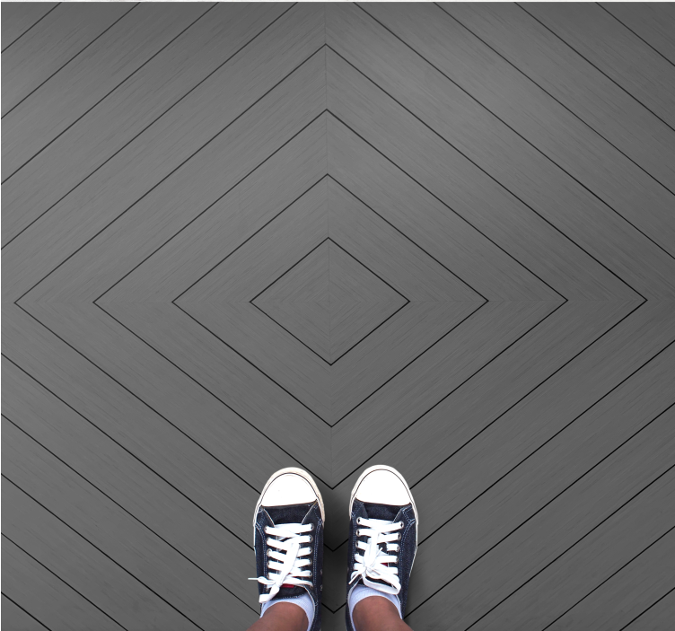 Alfombra vinílica textura madera Tablones de madera gris oscuro - TenVinilo